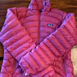Patagonia pink down jacket small